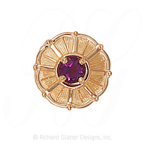 GS445 RG - 14 Karat Gold Rhodolite Garnet Slide 
